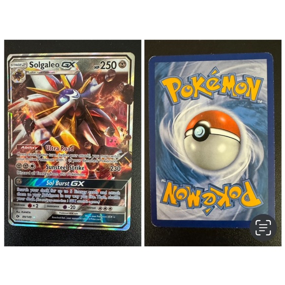 Solgaleo GX Pokemon Card - 89/149 Ultra Rare From Sun & Moon Series Solgaleo GX Pokemon Card - 89/149 Ultra Rare From Sun & Moon Series